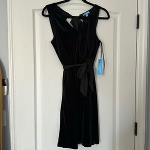 Draper James RSVP Velvet Bow Dress in black size S